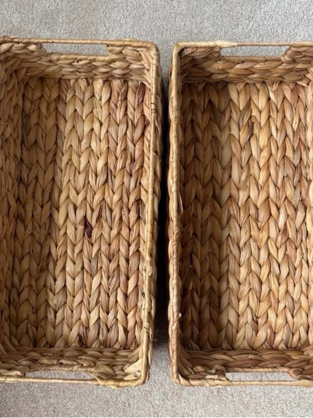 Woven Seagrass Storage Baskets Bundle of 3